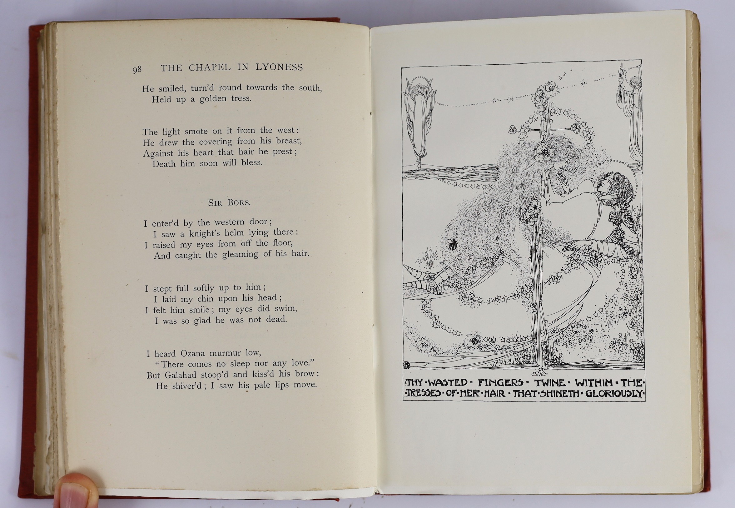 Morris, William - The Defence of Guenevere, 1st edition, illustrated with 24 plates by Jessie M. King, 8vo, original red cloth, spine faded, John Lane, The Bodley Head, London 1904